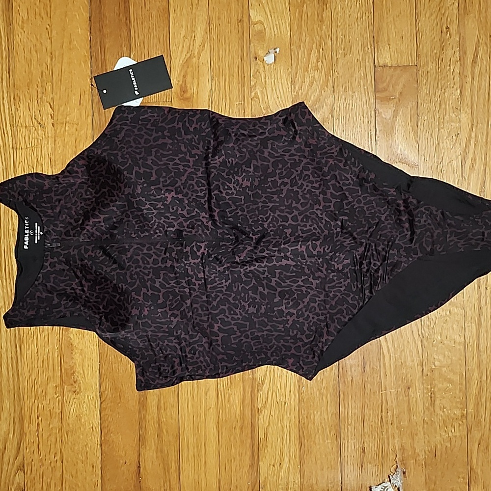 Fabletics Zip-Front Animal Print One-Piece Swimsuit NWT